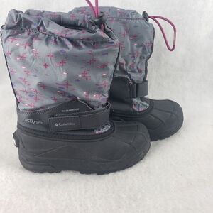 Columbia Snow Winter boot pac BY1325-033 Youth Size 1 Waterproof Liners  Pull On